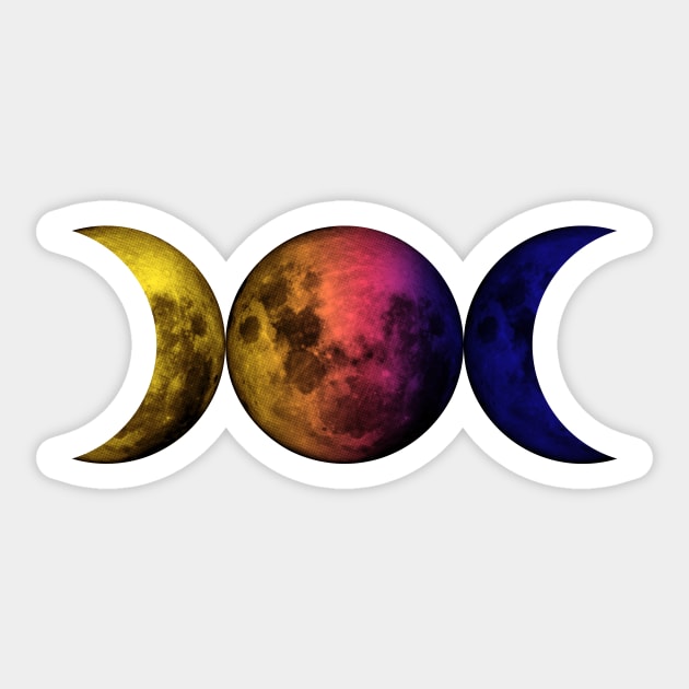 Triple Goddess symbol Sticker by PeregrinusCreative